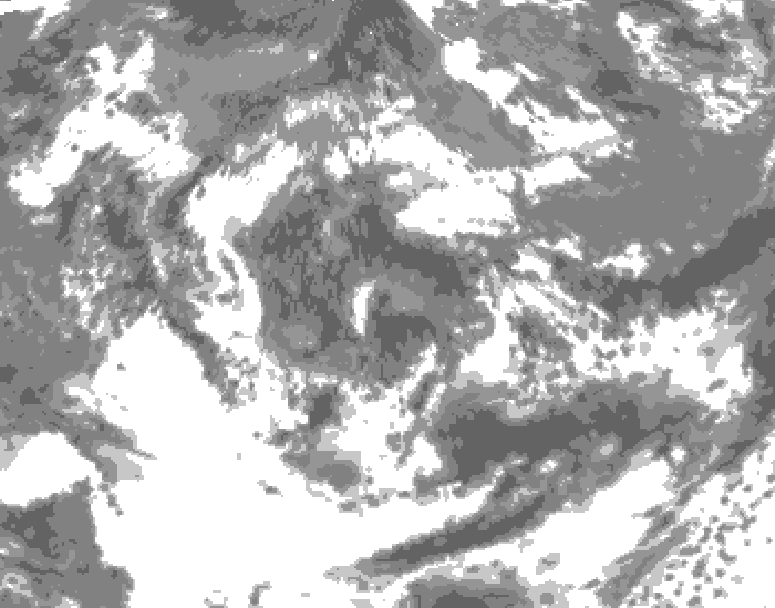 GDPS total cloud 114 hour forecast chart for Canada based on 2026/06/14 0000Z data