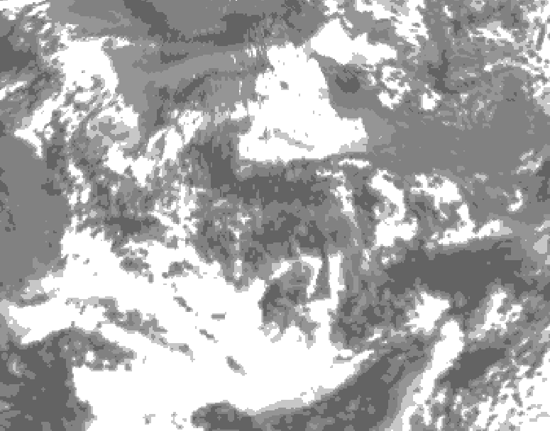 GDPS total cloud 132 hour forecast chart for Canada based on 2026/06/14 0000Z data