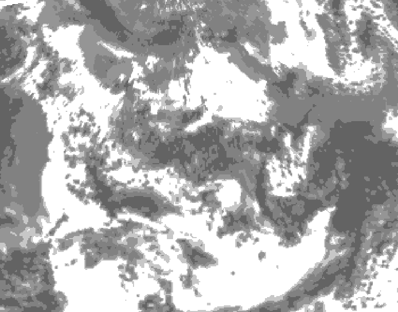 GDPS total cloud 156 hour forecast chart for Canada based on 2026/06/14 0000Z data