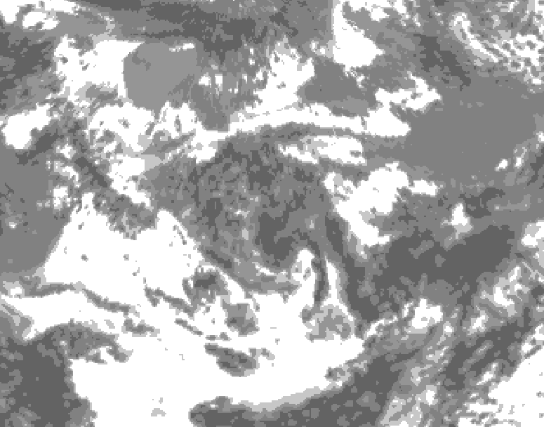GDPS total cloud 120 hour forecast chart for Canada based on 2026/06/14 1200Z data