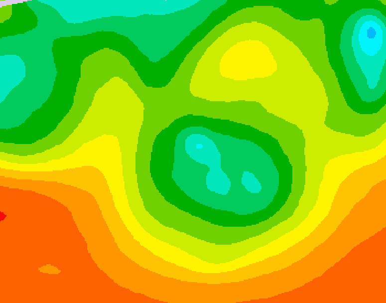 GDPS 500 millibar geopotential height 012 hour forecast chart for Canada based on 2026/06/15 0000Z data