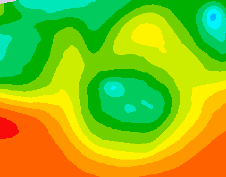 GDPS 500 millibar geopotential height 018 hour forecast chart for Canada based on 2026/06/15 0000Z data