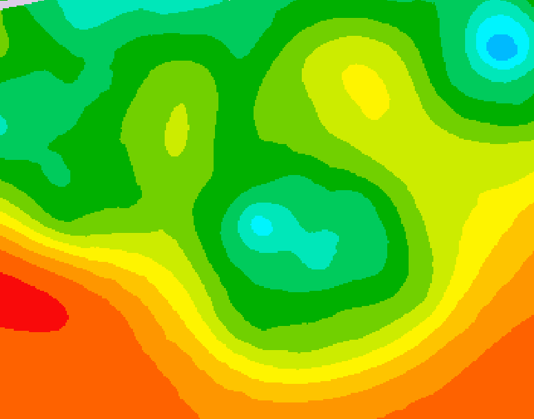 GDPS 500 millibar geopotential height 030 hour forecast chart for Canada based on 2026/06/15 0000Z data