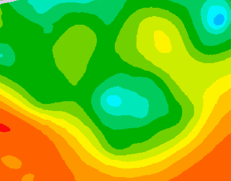 GDPS 500 millibar geopotential height 036 hour forecast chart for Canada based on 2026/06/15 0000Z data