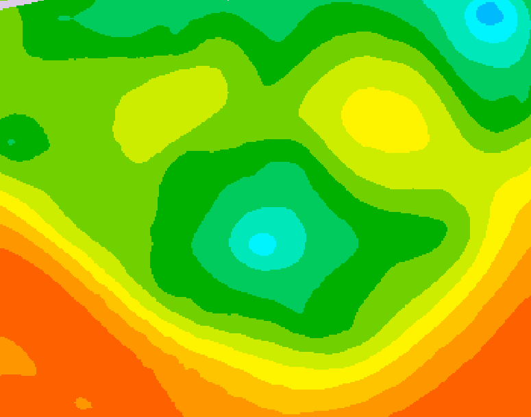 GDPS 500 millibar geopotential height 054 hour forecast chart for Canada based on 2026/06/15 0000Z data