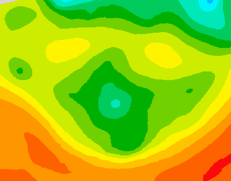 GDPS 500 millibar geopotential height 078 hour forecast chart for Canada based on 2026/06/15 0000Z data