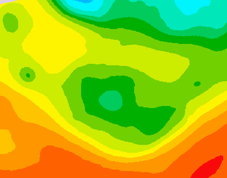 GDPS 500 millibar geopotential height 102 hour forecast chart for Canada based on 2026/06/15 0000Z data