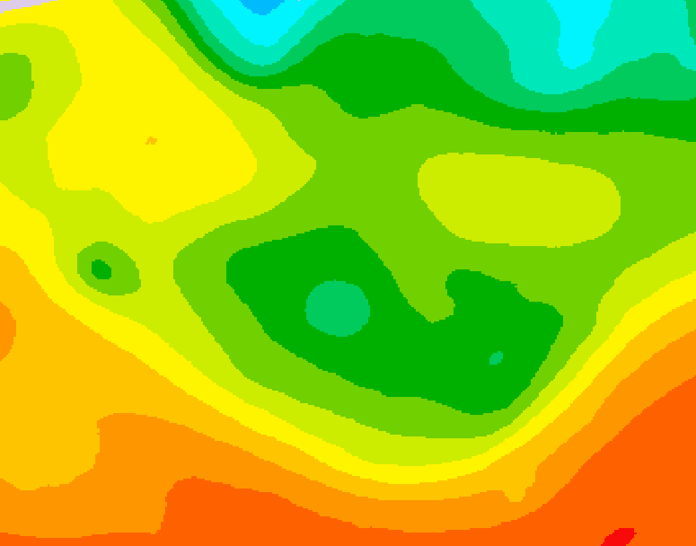 GDPS 500 millibar geopotential height 096 hour forecast chart for Canada based on 2026/06/15 1200Z data