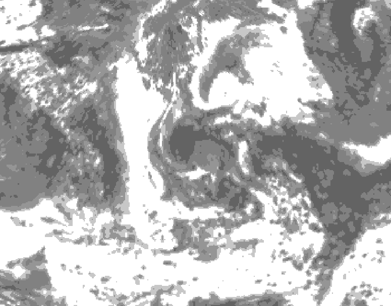 GDPS total cloud 024 hour forecast chart for Canada based on 2026/06/15 0000Z data