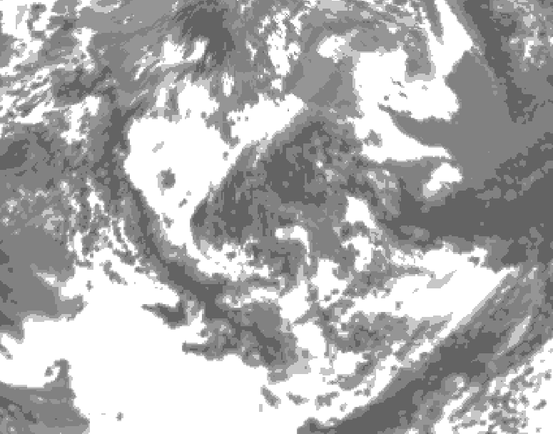 GDPS total cloud 054 hour forecast chart for Canada based on 2026/06/15 0000Z data