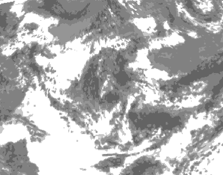 GDPS total cloud 090 hour forecast chart for Canada based on 2026/06/15 0000Z data