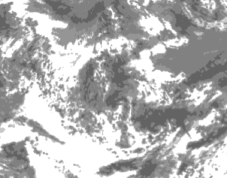 GDPS total cloud 096 hour forecast chart for Canada based on 2026/06/15 0000Z data