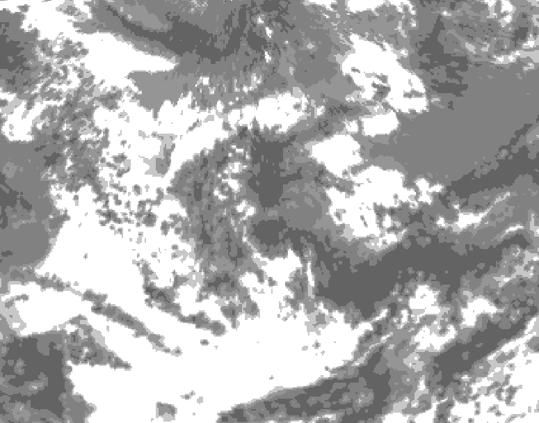 GDPS total cloud 102 hour forecast chart for Canada based on 2026/06/15 0000Z data
