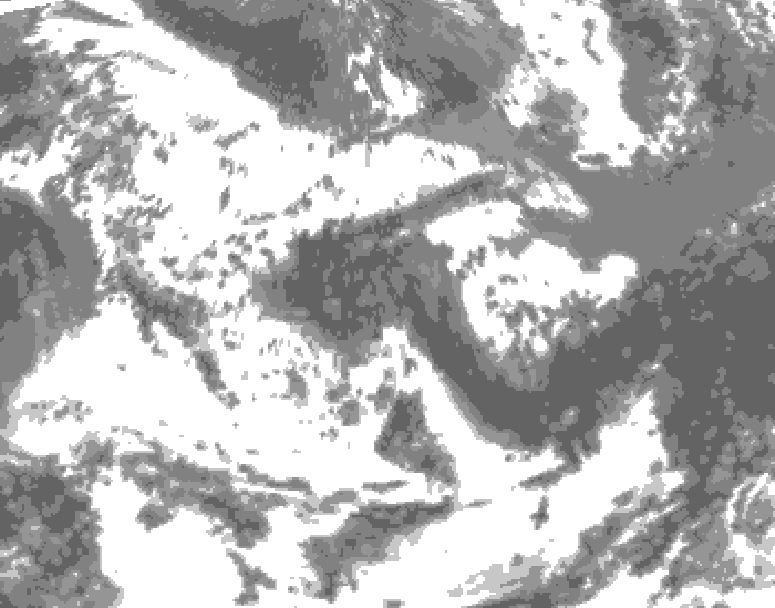 GDPS total cloud 126 hour forecast chart for Canada based on 2026/06/15 0000Z data