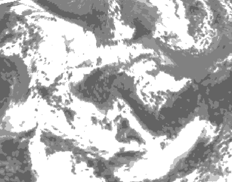 GDPS total cloud 132 hour forecast chart for Canada based on 2026/06/15 0000Z data