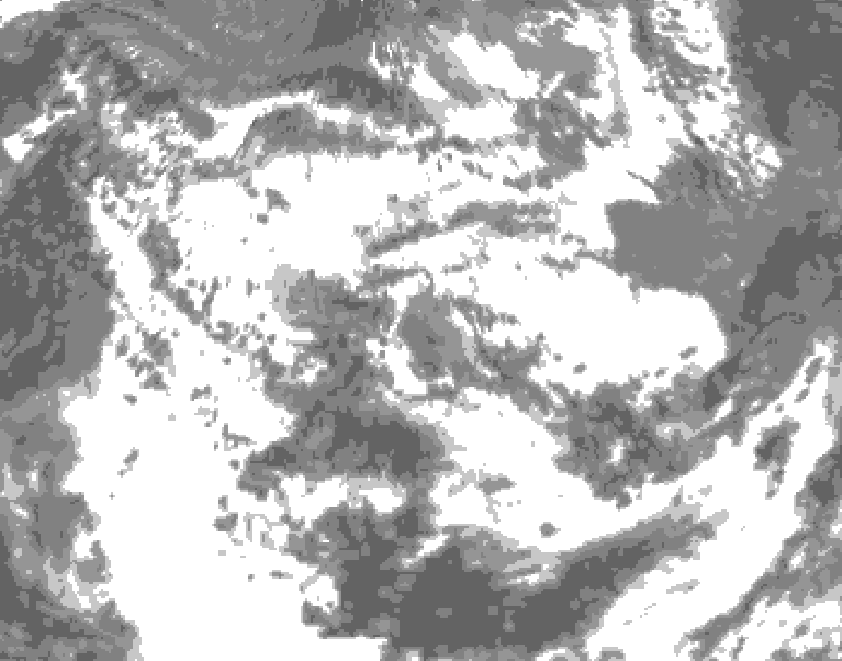 GDPS total cloud 180 hour forecast chart for Canada based on 2026/06/15 0000Z data