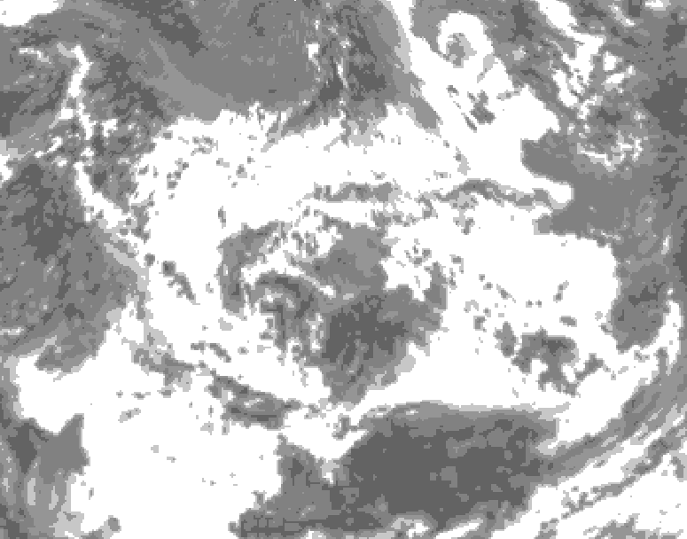 GDPS total cloud 204 hour forecast chart for Canada based on 2026/06/15 0000Z data