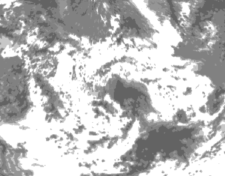 GDPS total cloud 222 hour forecast chart for Canada based on 2026/06/15 0000Z data