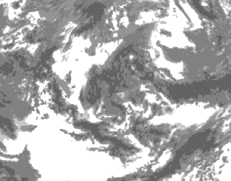 GDPS total cloud 048 hour forecast chart for Canada based on 2026/06/15 1200Z data