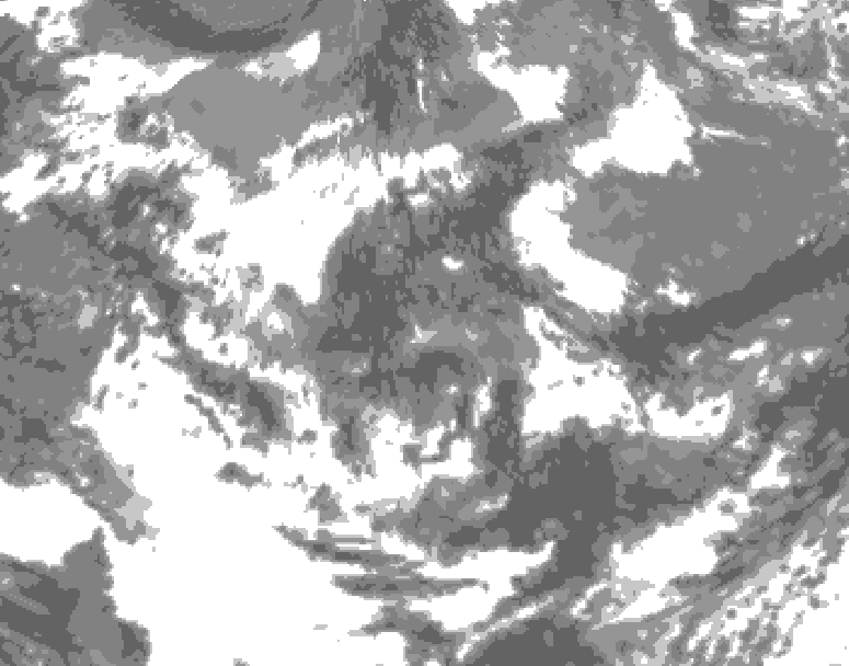 GDPS total cloud 072 hour forecast chart for Canada based on 2026/06/15 1200Z data