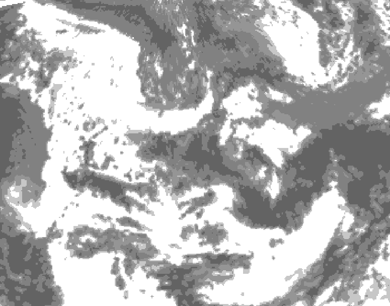 GDPS total cloud 120 hour forecast chart for Canada based on 2026/06/15 1200Z data