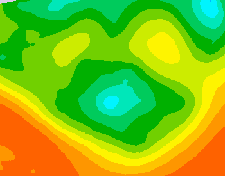 GDPS 500 millibar geopotential height 024 hour forecast chart for Canada based on 2026/06/16 0000Z data