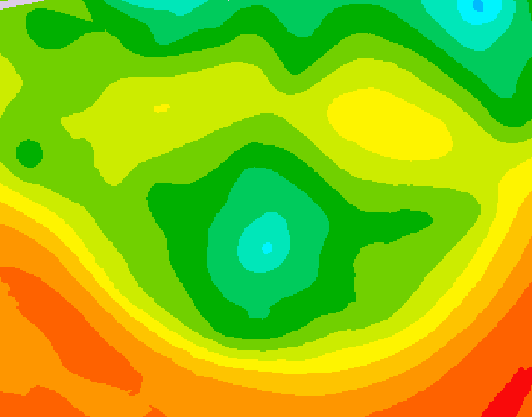 GDPS 500 millibar geopotential height 042 hour forecast chart for Canada based on 2026/06/16 0000Z data