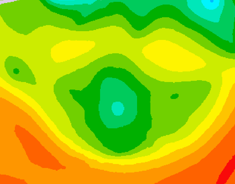 GDPS 500 millibar geopotential height 048 hour forecast chart for Canada based on 2026/06/16 0000Z data