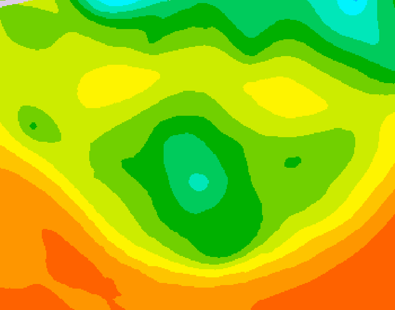 GDPS 500 millibar geopotential height 054 hour forecast chart for Canada based on 2026/06/16 0000Z data