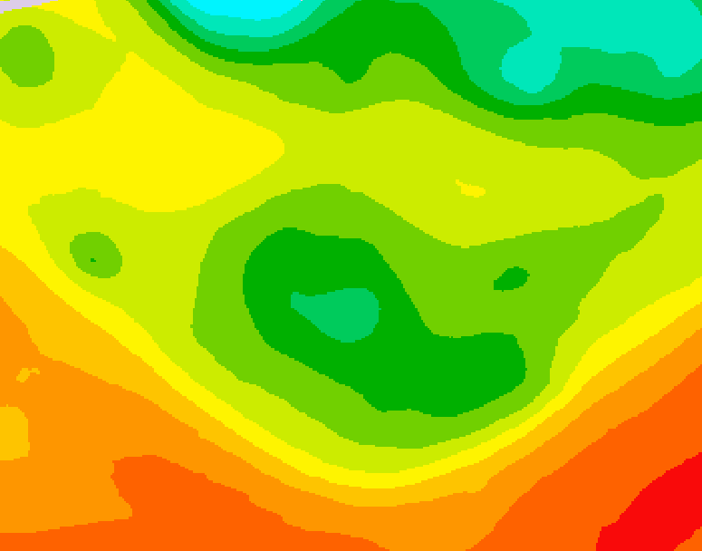 GDPS 500 millibar geopotential height 072 hour forecast chart for Canada based on 2026/06/16 0000Z data