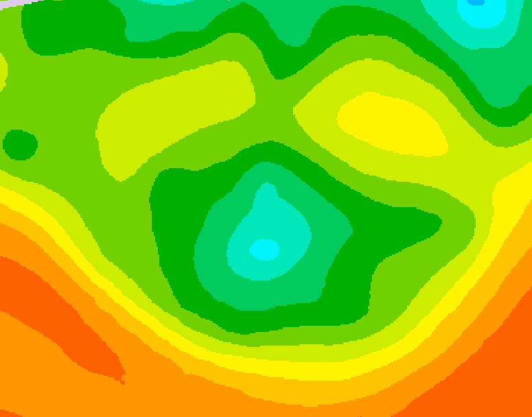 GDPS 500 millibar geopotential height 024 hour forecast chart for Canada based on 2026/06/16 1200Z data