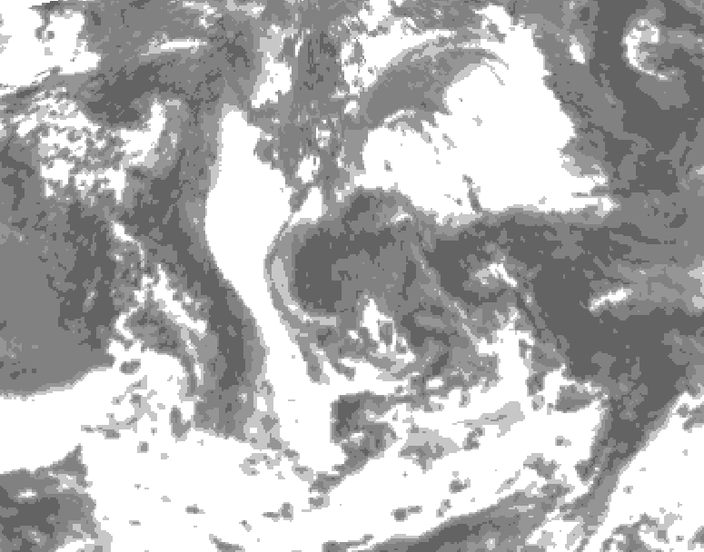 GDPS total cloud 006 hour forecast chart for Canada based on 2026/06/16 0000Z data