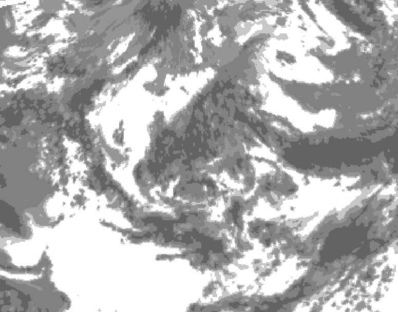 GDPS total cloud 036 hour forecast chart for Canada based on 2026/06/16 0000Z data