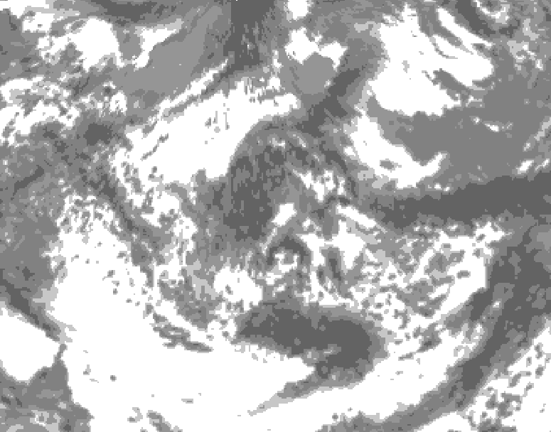 GDPS total cloud 048 hour forecast chart for Canada based on 2026/06/16 0000Z data