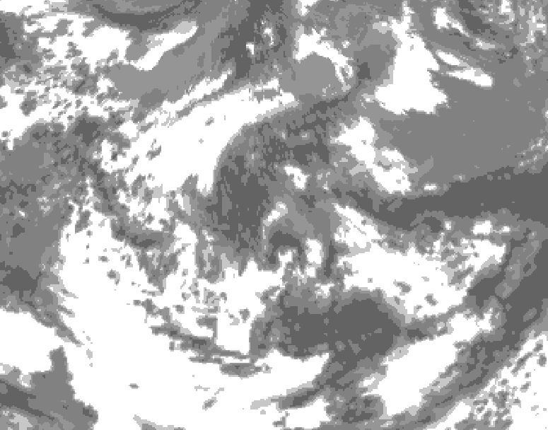 GDPS total cloud 054 hour forecast chart for Canada based on 2026/06/16 0000Z data