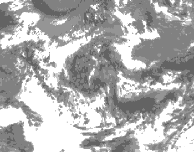 GDPS total cloud 066 hour forecast chart for Canada based on 2026/06/16 0000Z data