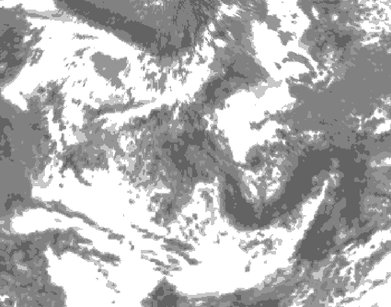 GDPS total cloud 090 hour forecast chart for Canada based on 2026/06/16 0000Z data
