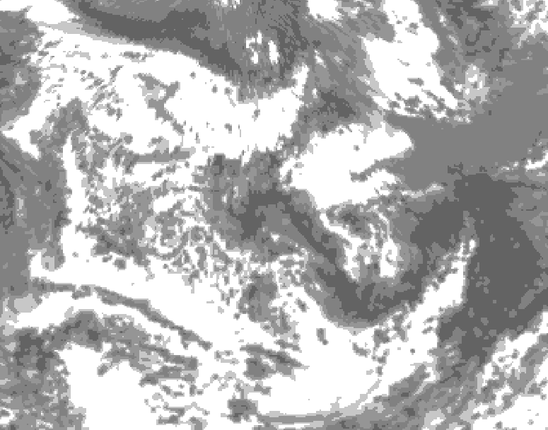 GDPS total cloud 096 hour forecast chart for Canada based on 2026/06/16 0000Z data