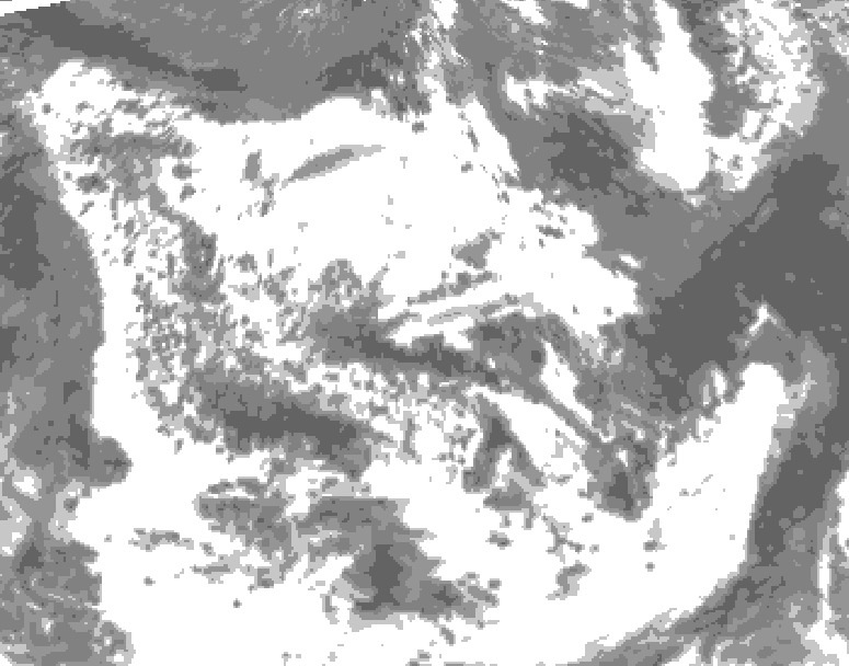 GDPS total cloud 120 hour forecast chart for Canada based on 2026/06/16 0000Z data