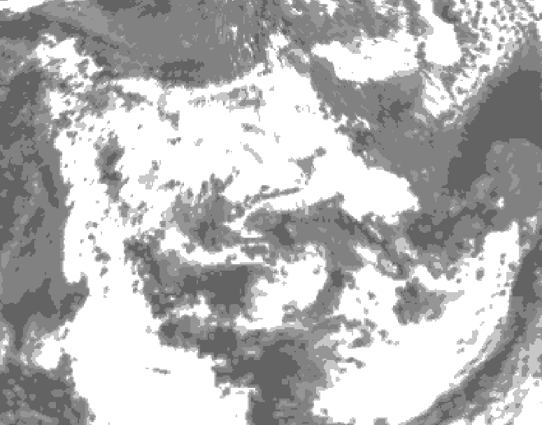 GDPS total cloud 132 hour forecast chart for Canada based on 2026/06/16 0000Z data