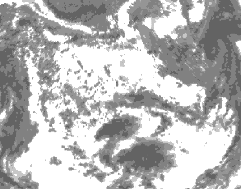 GDPS total cloud 150 hour forecast chart for Canada based on 2026/06/16 0000Z data