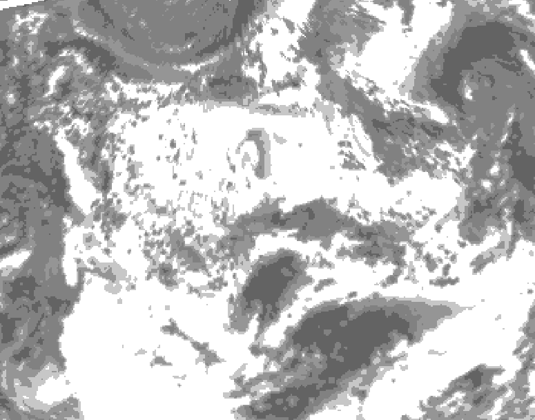 GDPS total cloud 162 hour forecast chart for Canada based on 2026/06/16 0000Z data