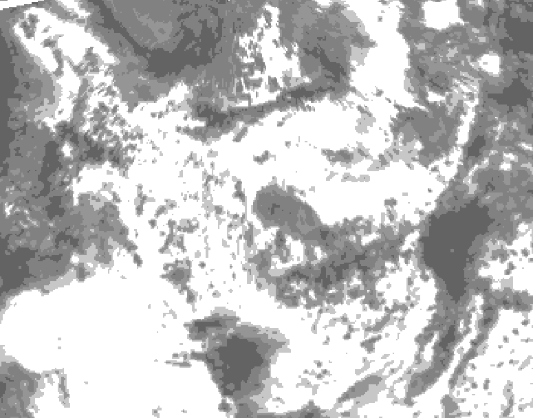 GDPS total cloud 210 hour forecast chart for Canada based on 2026/06/16 0000Z data
