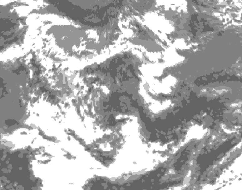GDPS total cloud 072 hour forecast chart for Canada based on 2026/06/16 1200Z data