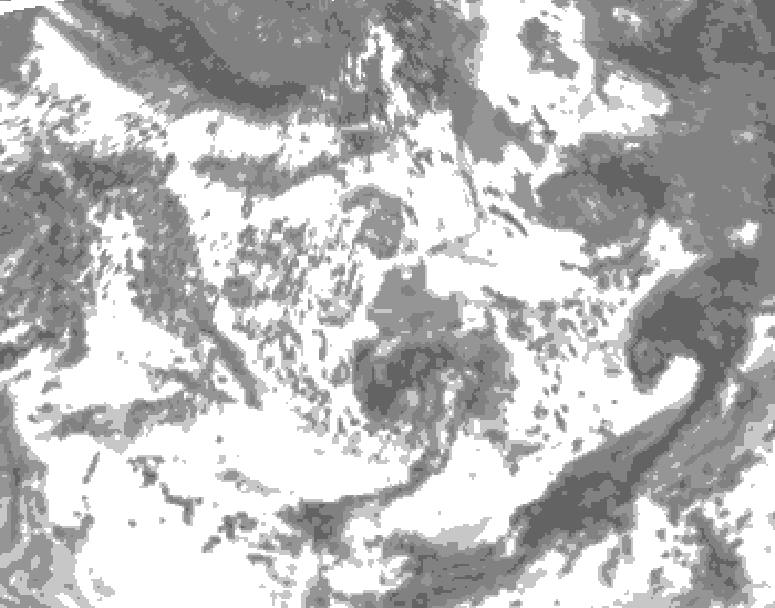 GDPS total cloud 180 hour forecast chart for Canada based on 2026/06/16 1200Z data
