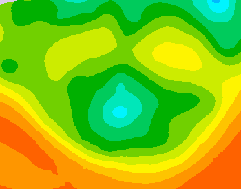 GDPS 500 millibar geopotential height 012 hour forecast chart for Canada based on 2026/06/17 0000Z data