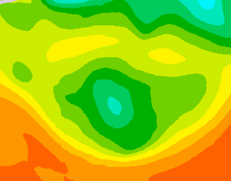 GDPS 500 millibar geopotential height 030 hour forecast chart for Canada based on 2026/06/17 0000Z data