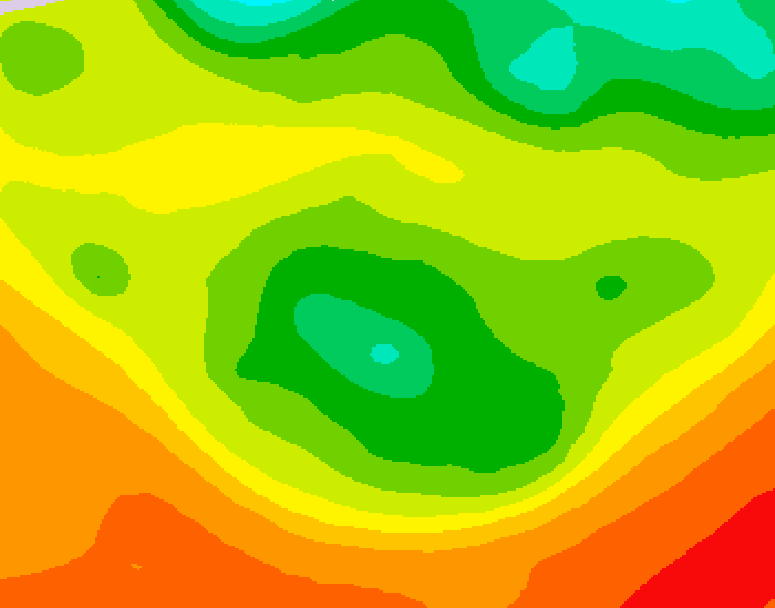GDPS 500 millibar geopotential height 042 hour forecast chart for Canada based on 2026/06/17 0000Z data