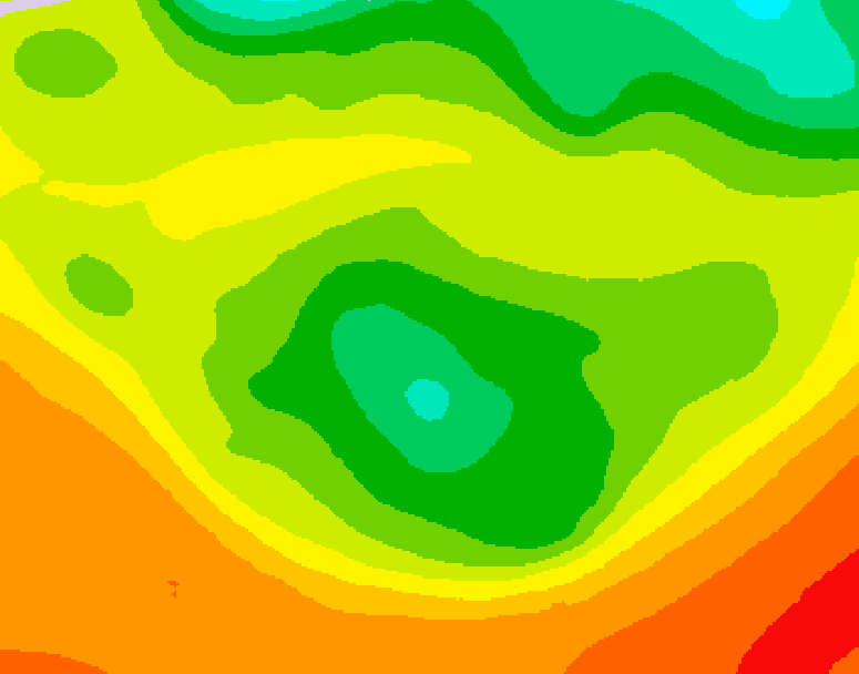 GDPS 500 millibar geopotential height 024 hour forecast chart for Canada based on 2026/06/17 1200Z data