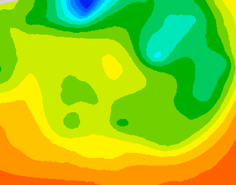 GDPS 500 millibar geopotential height 096 hour forecast chart for Canada based on 2026/06/17 1200Z data
